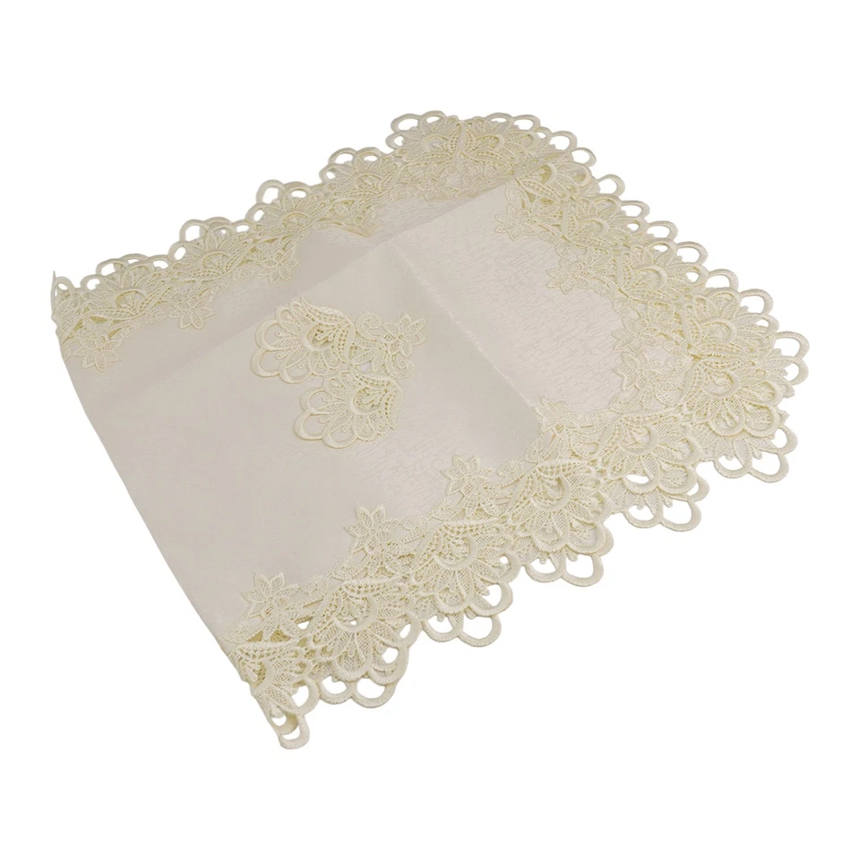 Tischdeckchen Schreibtischtischdecke Tischdecke wei? Polyester rechteckig - Bild 2 von 4