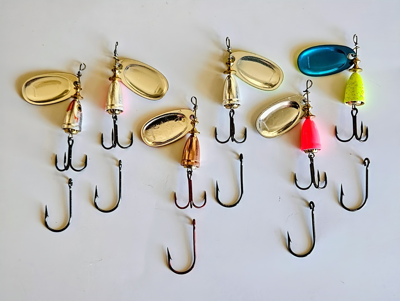 (6) Blue Fox Classic Vibrax Spinners Size 3, 1/4 oz Siwash Hooks Included New  - Image 18