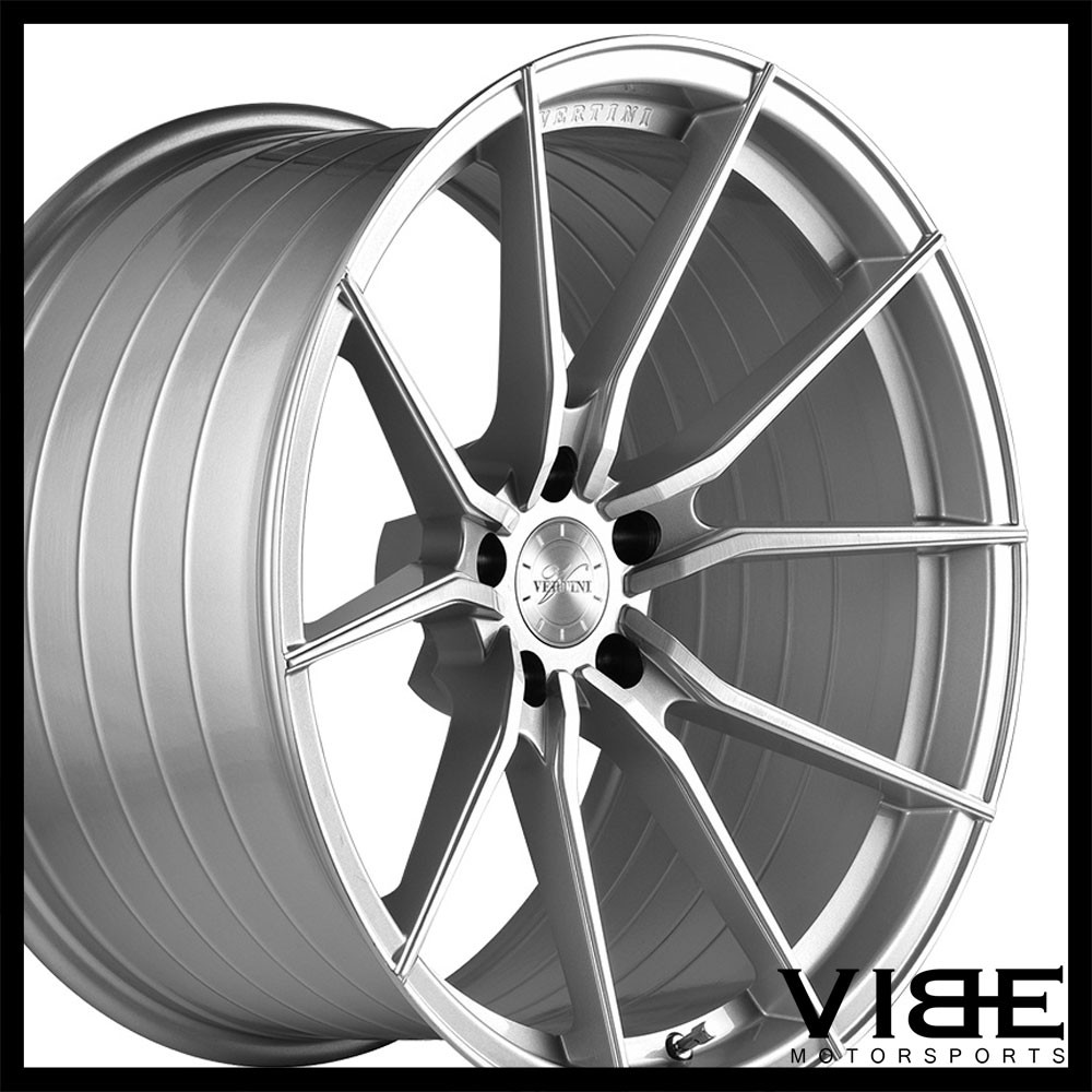 21" VERTINI RF1.2 SILVER FORGED CONCAVE WHEELS RIMS FITS MASERATI GHIBLI