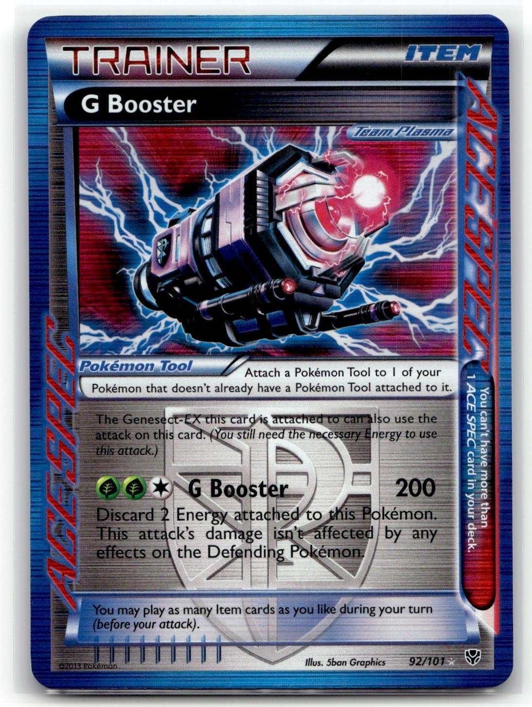 G Booster 92/101 ACE Spec Rare Plasma Blast Pokemon NM/M