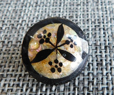 Antique Vtg  Very Old Watch Crystal Button Aprx: 3/4" #732-Y