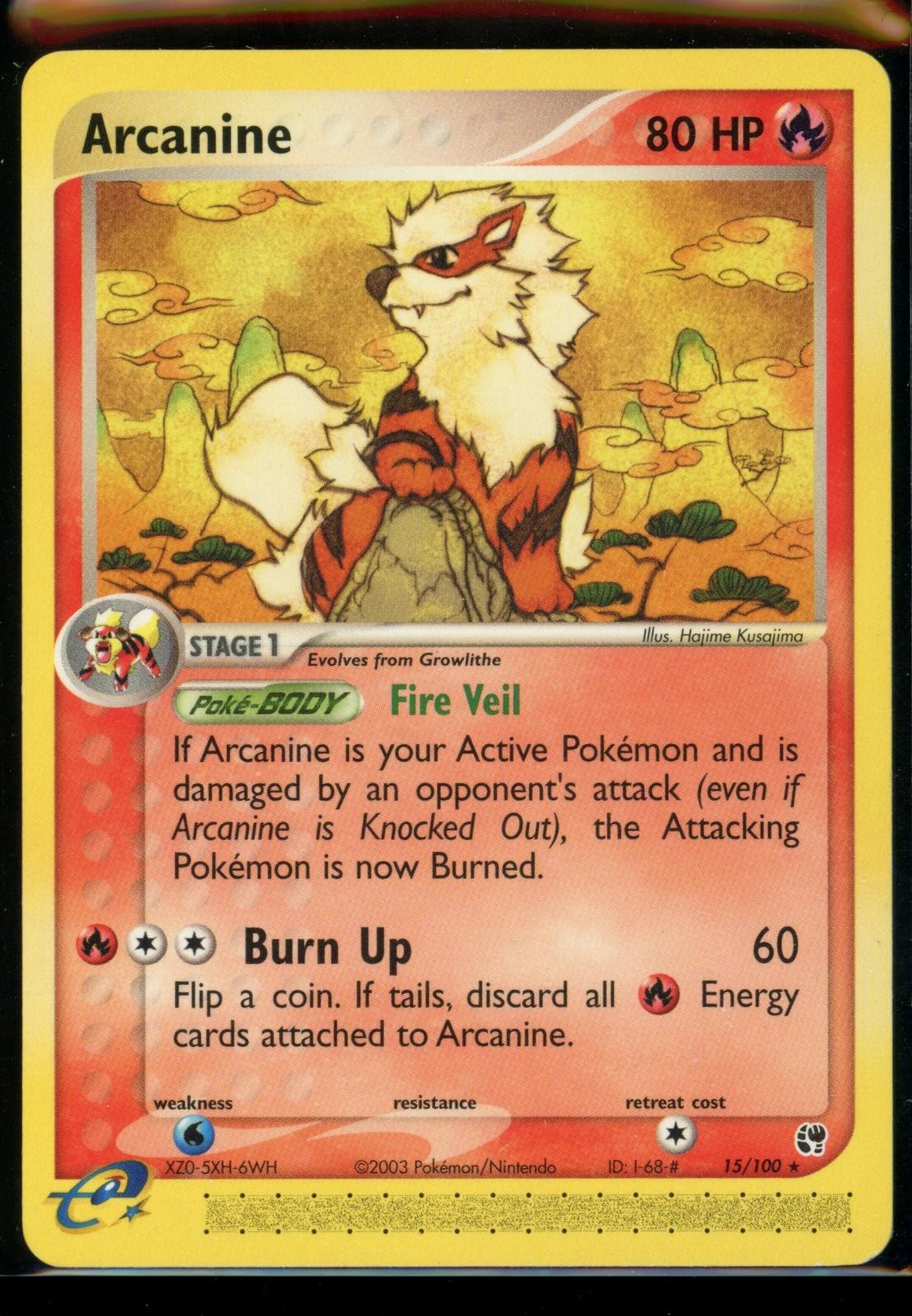 POKEMON ARCANINE 15/100 RARE SANDSTORM | NM