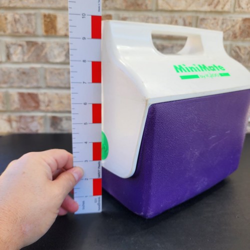 Vintage Purple 90's Mini Mate Cooler By Igloo Made In USA Retro Green White - 第 5/14 張圖片