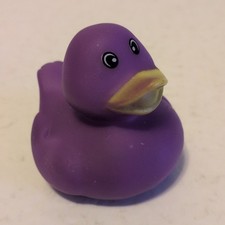 Classic Solid Purple Yellow Rubber Duck Bath Toy Figure Jeep Ducking