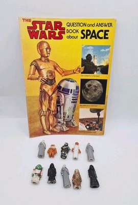 Star Wars Vintage Pencil Toppers & Space Book C3PO & R2D2 A93