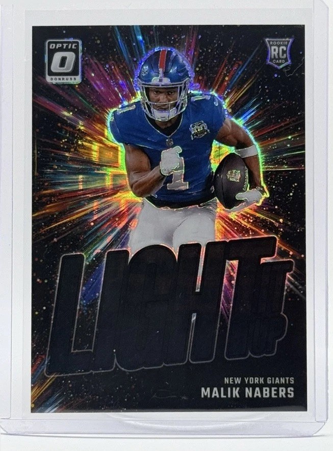 Malik Nabers Panini Donruss Optic Light It Up #5 Black Pandora