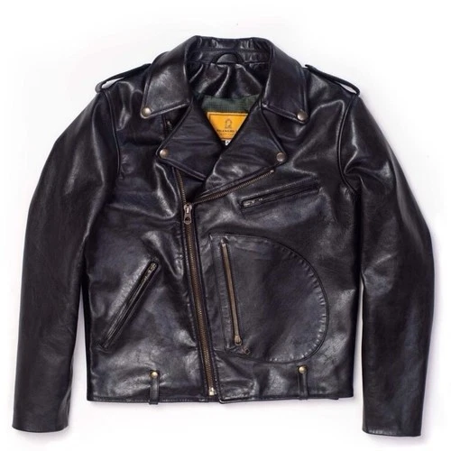 Shangri La Chiodo Horsehide Heritage Leather Jacket XL No Aero Y’2 Black - product listing photo