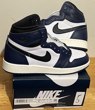 Size 5Y Jordan 1 Retro High OG Midnight Navy GS Brand New Original Box FD1437401