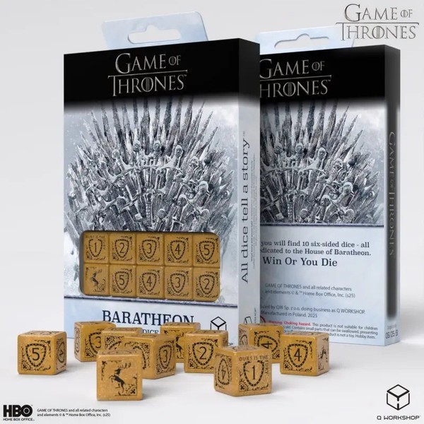 Game Of Thrones. Baratheon 10Xd6 Dice Set. | Game Of Thrones | 2025 | Q-Workshop-image