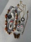 Beautiful Lot, Vintage Estate, Costume Jewelry Rhinestones Necklace Brooch etc