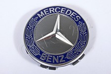 Original Felgendeckel Raddeckel Lorbeerkranz blau MERCEDES W203 W211 W209 GLK SL