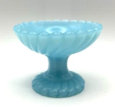 French Portieux Vallerysthal?  Blue Opaline Salt Cellar