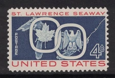 Scott 1131- St. Lawrence Seaway, Great Lakes- MNH 4c 1959- unused mint stamp