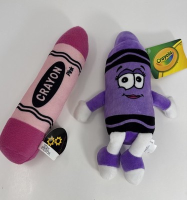 Crayola Crayon Purple And Pink  12  Plush Stuffed