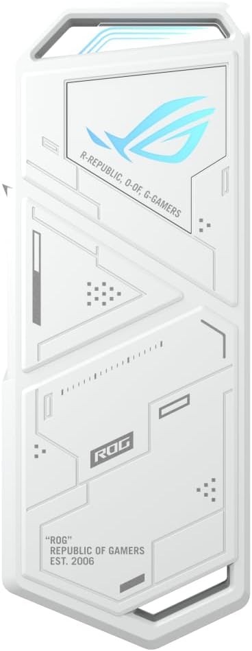 Asus Bianco Custodia Ssd Go Usb Rog Strix Arion White M2 Con Aura (M.2), Case Per Hard Disk, - Immagine 5