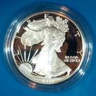 1990-S U.S. SILVER AMERICAN EAGLE - KM#273 - ORIGINAL BOX, CASE & COA - PROOF