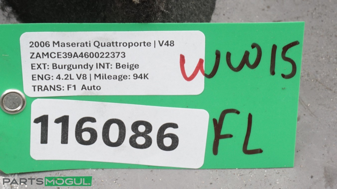 03-12 Maserati Quattroporte Front Left Side Splash Shield Fender Liner Guard OEM