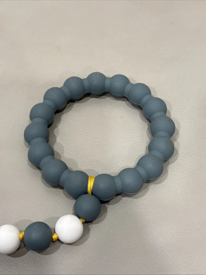 婴儿牙胶灰色手链柔软硅胶牙胶全新无标签 — 第 4/4 张图片