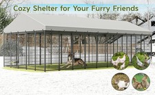Heavy Duty Dog Kennel Pet Metal Large Animal Cage Outdoor Indoor Fence Pet Crate