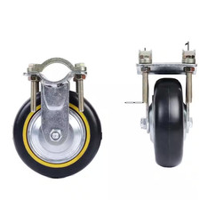 Farm Gate Wheel for Metal Tube Gates 6 Anti-Slip Support with Adjustable Height,