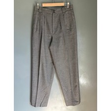 Vintage GIORGIO SANT'ANGELO Women's 16 Wool B W Houndstooth Pleated Pants Retro