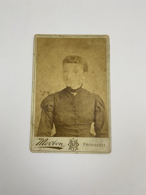 #ad #ad Antique Morton Providence R.I. Older Victorian Lady Cabinet Card Photo $14.99