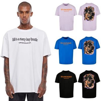 Mister Tee Hustle Oversize Tee Men's T-Shirt Cotton Jersey Graphic Backprint - Image 1 of 4