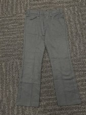 Vintage 80s Levis 517 Gray Polyester Boot Cut Pants 36x31 USA White Tab Flare