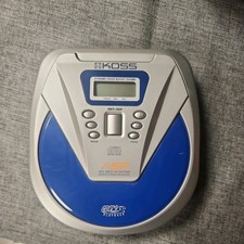 Vintage Koss CDP4045 Portable CD Player ASP Anti-Skip blue Color 2002 Works