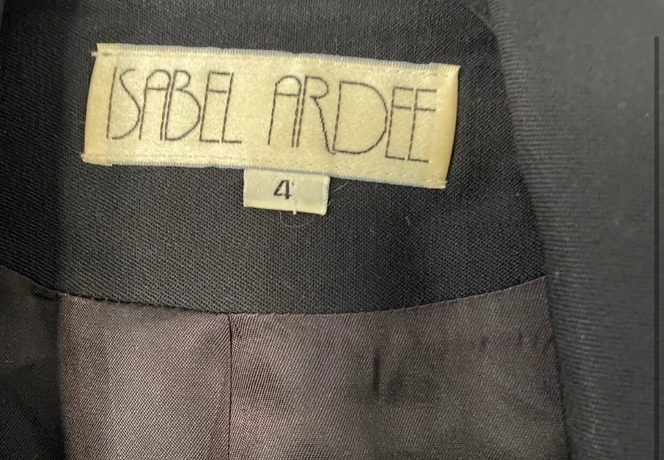 Blazer clásico negro vintage de Isabel Ardee para mujer talla 4 Foto 3 de 3