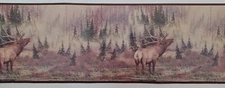 Elk in the Forest Wallpaper Border DU2001B