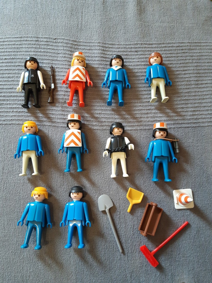 Lot De 8 Anciens Personnages Figurines Playmobil Geobra