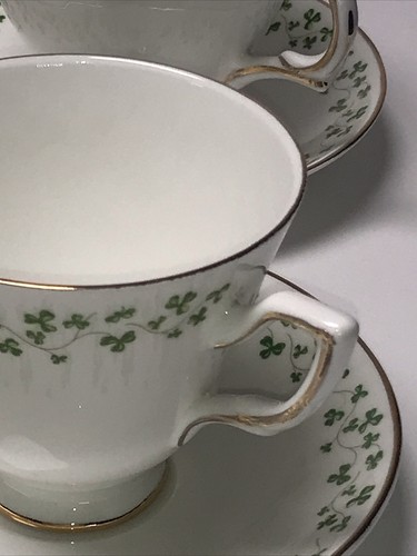 22 Pc Royal Tara SHAMROCK Fine Bone China Tea Cup Saucer Galway Ireland - Bild 10 von 19