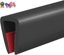 Rubber Edge Trim Self Adhesive Rubber Edge Trim Edge Protector for 3/16 Glass