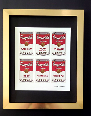 #ad ANDY WARHOL SIGNED 1984 quot; CAMPBELL#x27;S SOUPSquot; PRINT MOUNTED amp; FRAMED BUY NOW $149.00