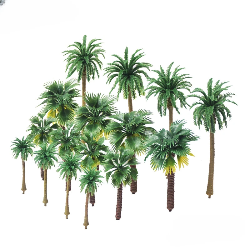 36-Piece Summer Palm Tree Miniature Set HO/OO Scale Beach Sand Table Model - - Image 3 of 4