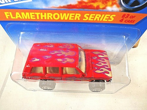 1996 Hot Wheels #386 Flamethrower Series 3/4 RANGE ROVER Red w/o-HW Logo w/CT Sp - Picture 4 of 6