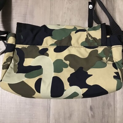 BAPE × KAWS shoulder bag bendy 1st camo yellow NIGO A Bathing Ape