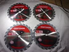 4 NEW CRAFTSMAN 7-1/4"  24T CIERCULAR SAW BLADES  # CMAS272524