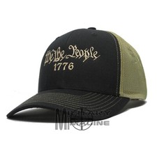 We The People 1776 Black / Khaki cap Trucker Mesh Tactical Operator Snapback