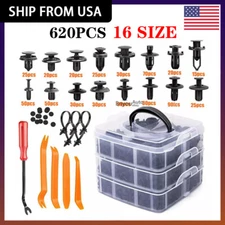 Bumper Clips 620Pcs Retainer Auto Car Rivets Fastener Fender Push Pin Trim