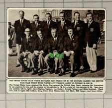 C1674) United States Golf Ryder Cup Team Lytham St Annes Jerry Barber  - 1961 