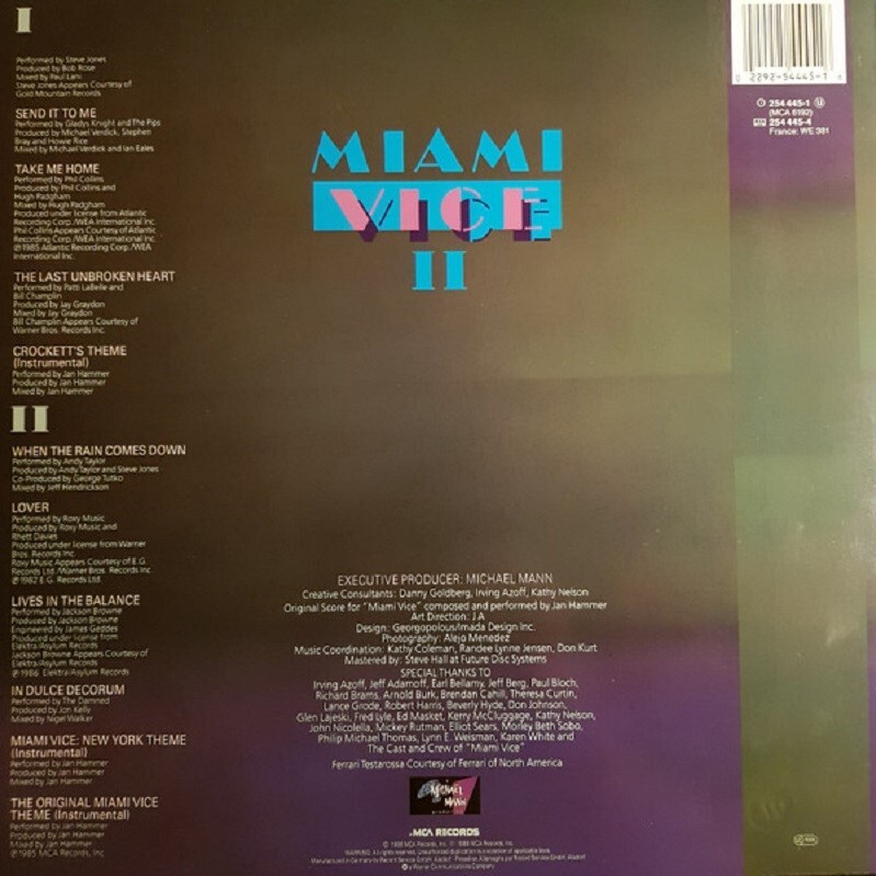 Original Soundtrack : Miami Vice II Lp | eBay