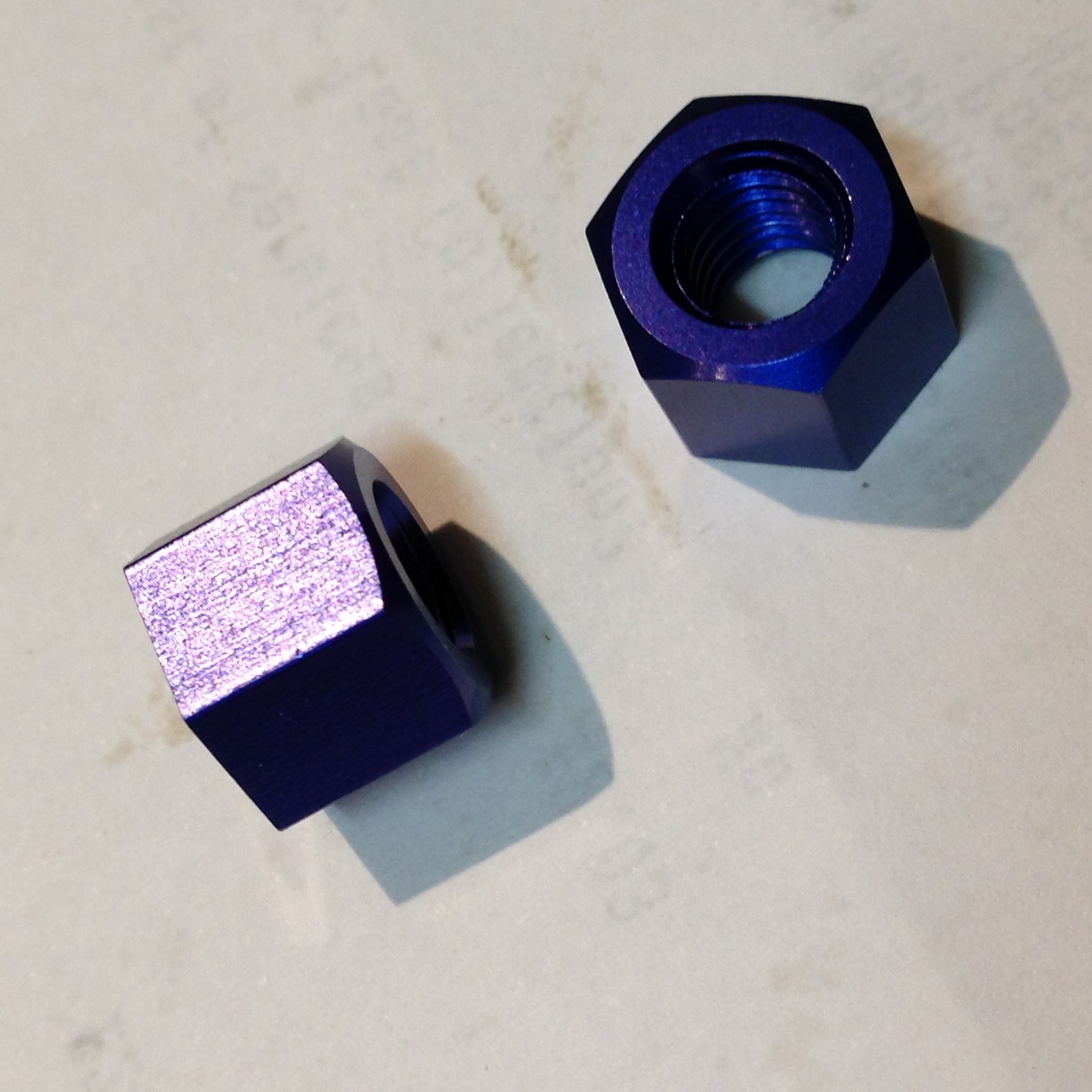 BRAND NEW KYOSHO, DBX, DST, ROCK FORCE 2.2, BLUE WHEEL NUTS x 2,  TR127