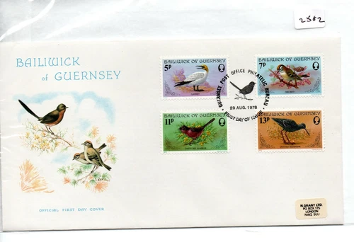 GUERNSEY - FIRST DAY COVER - FDC - (2582) -1978 - Birds
