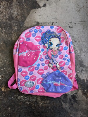 Rare Lisa Frank Y2K Glamour Girl Pink Full Size Backpack