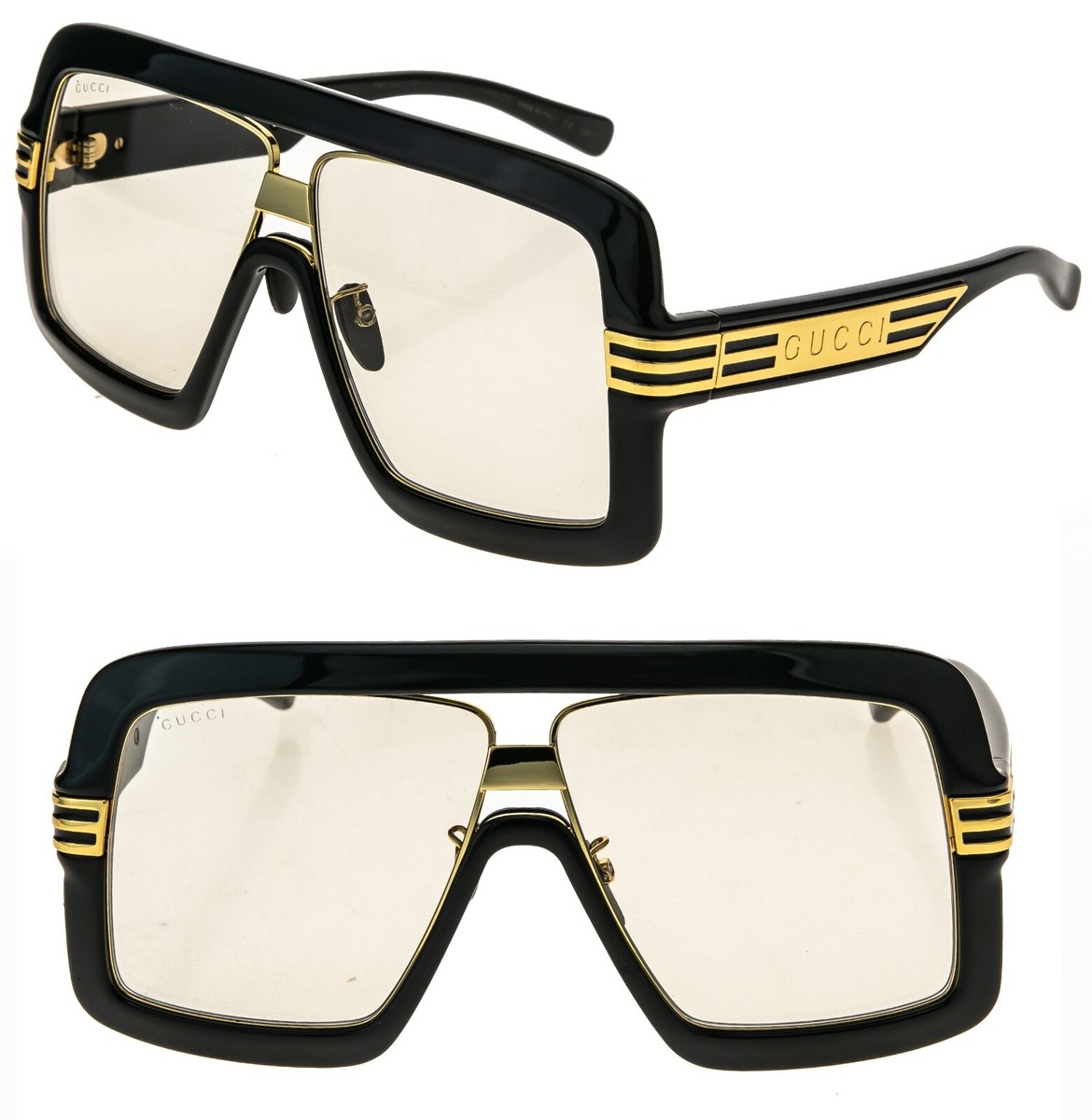GUCCI EPILOGUE 0900 Black 005 Chunky Oversized Style