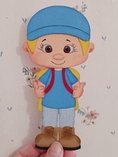 Paper Piecing CAMPER, boy, vacation, scrapbook embellishment, outdoor, Camping