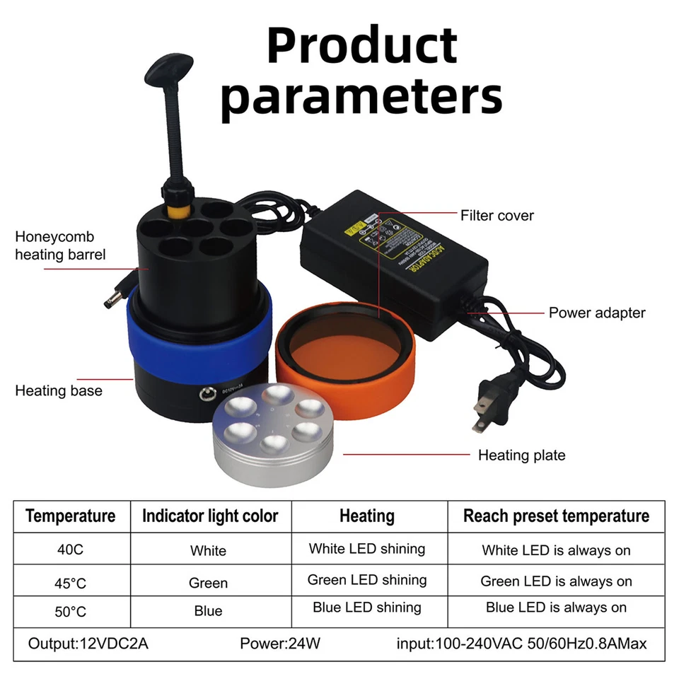 Calentador AR dental material compuesto suavizante calentador ajuste de temperatura 40-50 °C Foto 4 de 4
