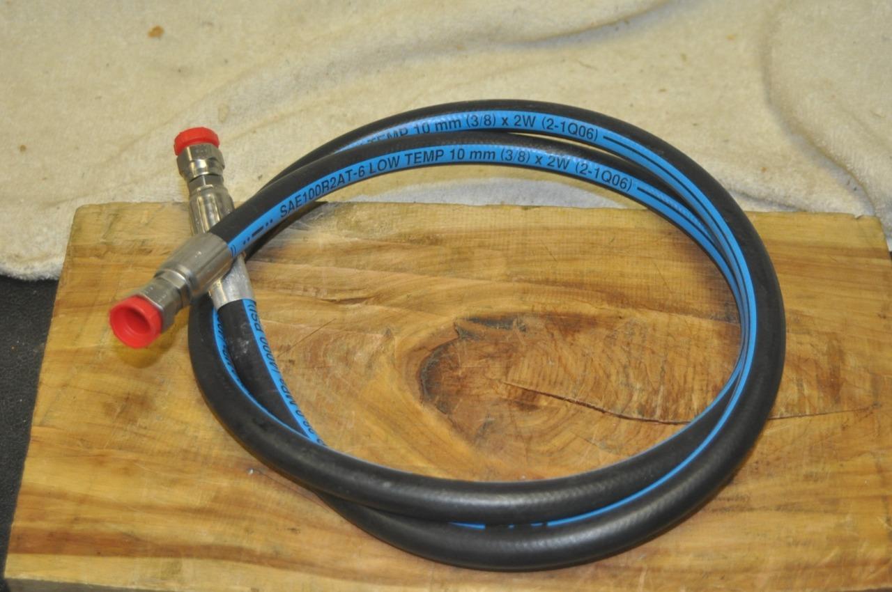 Parker 3/8" Hose 4000 PSI SAE 100R2AT-6 Stainless Steel OSF Fitting